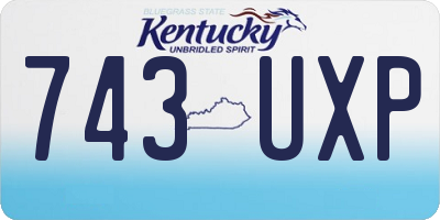 KY license plate 743UXP