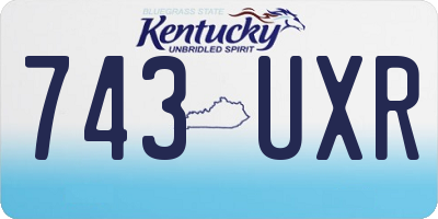 KY license plate 743UXR