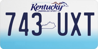 KY license plate 743UXT