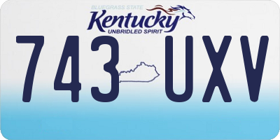 KY license plate 743UXV