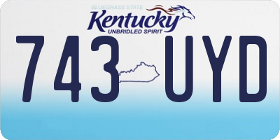 KY license plate 743UYD