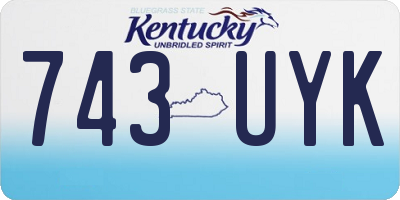 KY license plate 743UYK