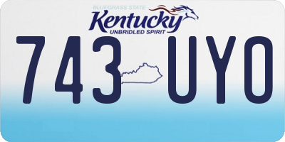 KY license plate 743UYO