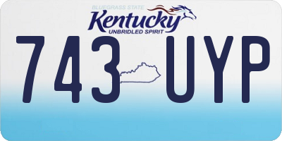 KY license plate 743UYP