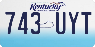 KY license plate 743UYT