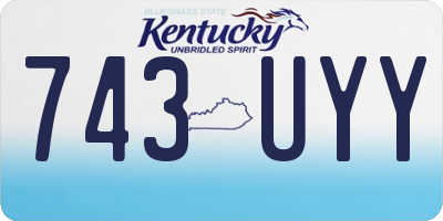 KY license plate 743UYY