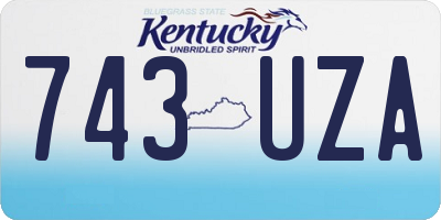 KY license plate 743UZA