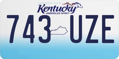 KY license plate 743UZE