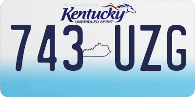 KY license plate 743UZG