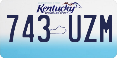 KY license plate 743UZM