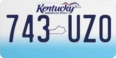 KY license plate 743UZO