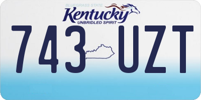 KY license plate 743UZT