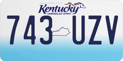 KY license plate 743UZV