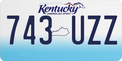 KY license plate 743UZZ