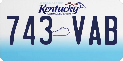 KY license plate 743VAB