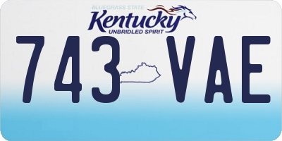 KY license plate 743VAE