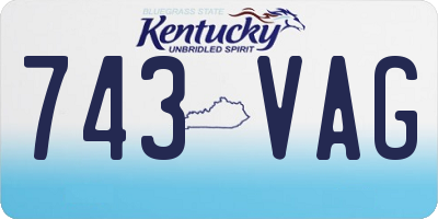 KY license plate 743VAG