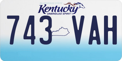 KY license plate 743VAH