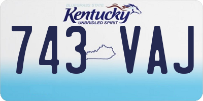 KY license plate 743VAJ