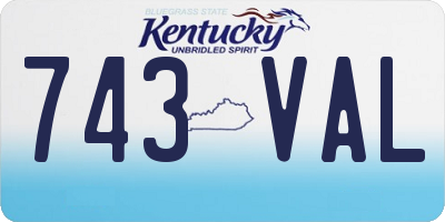 KY license plate 743VAL