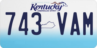KY license plate 743VAM