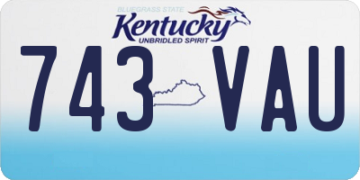 KY license plate 743VAU
