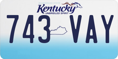 KY license plate 743VAY