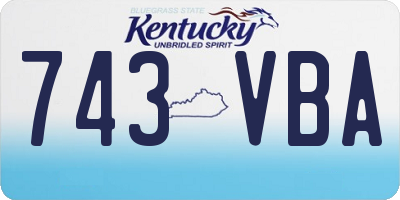 KY license plate 743VBA