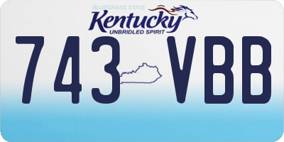 KY license plate 743VBB