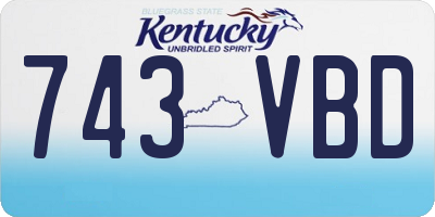 KY license plate 743VBD