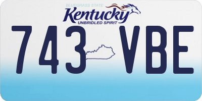 KY license plate 743VBE