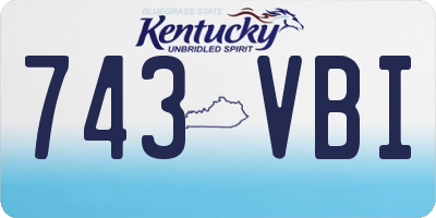 KY license plate 743VBI