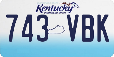 KY license plate 743VBK