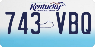 KY license plate 743VBQ
