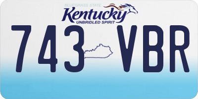 KY license plate 743VBR