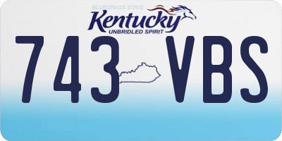 KY license plate 743VBS