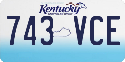 KY license plate 743VCE
