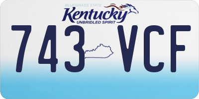 KY license plate 743VCF