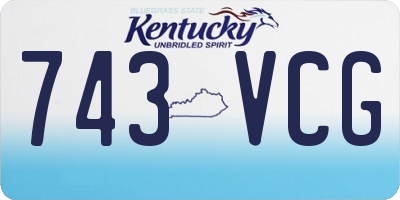 KY license plate 743VCG