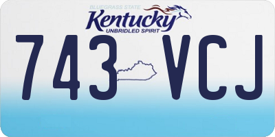 KY license plate 743VCJ