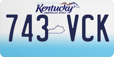 KY license plate 743VCK
