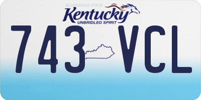 KY license plate 743VCL