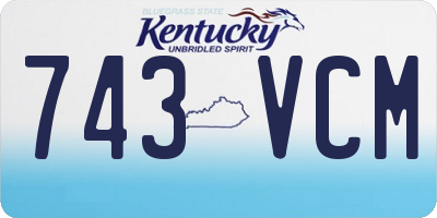 KY license plate 743VCM