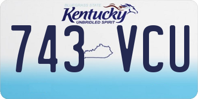 KY license plate 743VCU