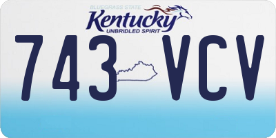 KY license plate 743VCV