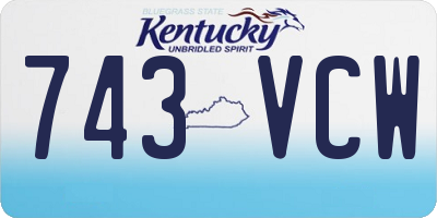 KY license plate 743VCW