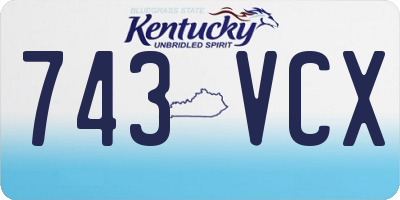 KY license plate 743VCX