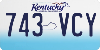 KY license plate 743VCY