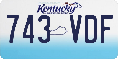 KY license plate 743VDF