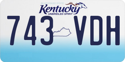KY license plate 743VDH